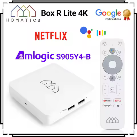 HOMATICS Box R Lite 4K TV Box Androidtv 12 Player Google Netflix Certified Amlogic S905Y4-B Dolby Atmos 2.4&amp;5G 2T2R Wifi BT5.0