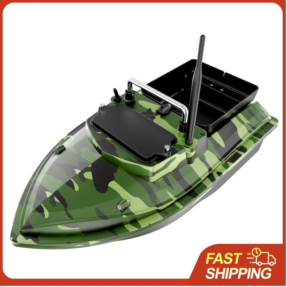 

Радиоуправляемая лодка для прикормки рыбы с дальностью 500 м, двумя моторами, эхолотом, загрузкой 2 кг, поддержкой автопилота/коррекции маршрута и ночной подсветкой