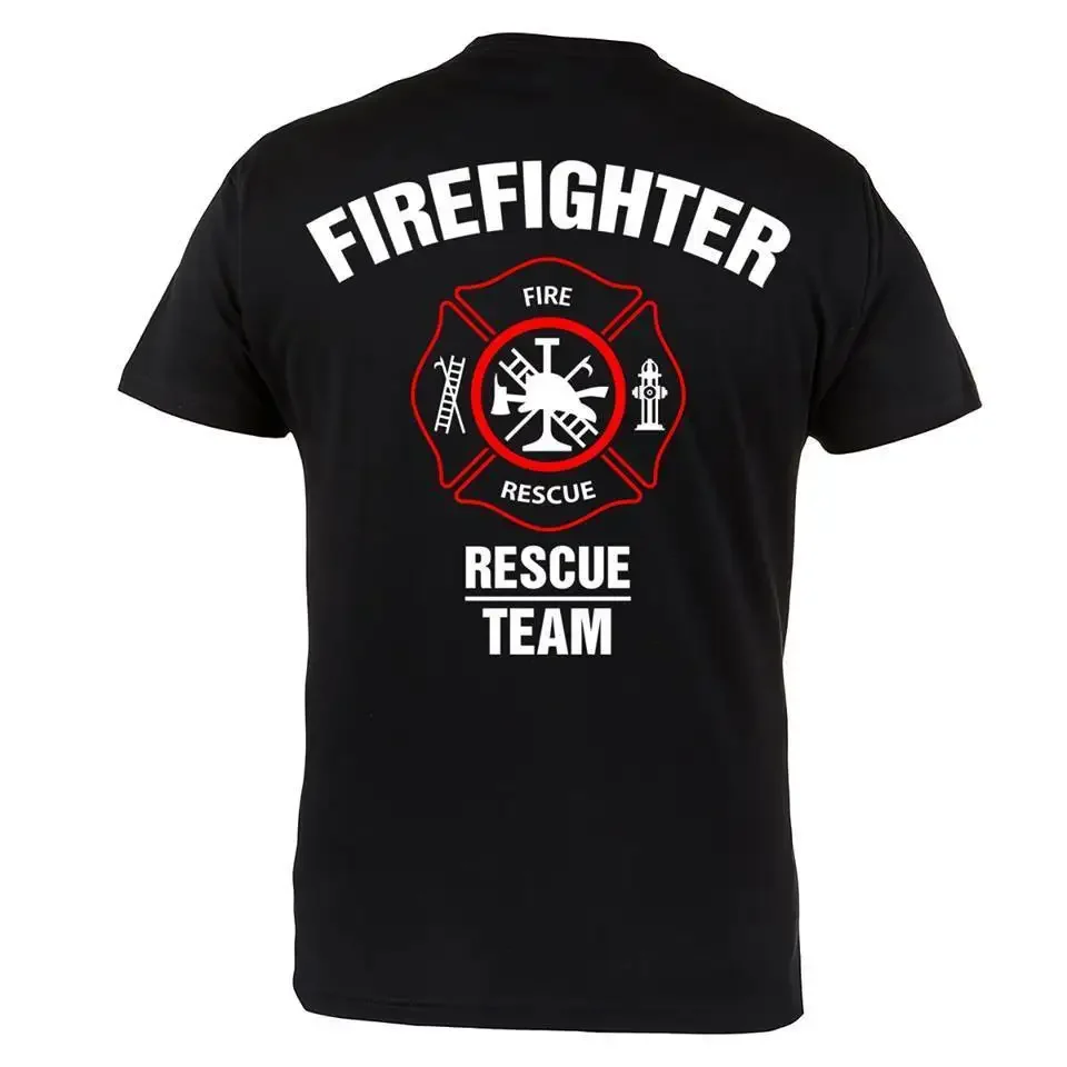 2020 Summer New Men Tees Brand Clothing T-shirt FIREFIGHTER RESCUE TEAM IDEAL FOR FIREFIGHTERS CASUAL T Shirt