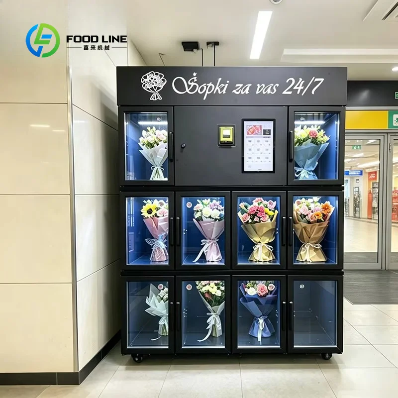 Customized Multi Functional Flower Vending Machine with Temperature Regulation for Indoor/Outdoor
