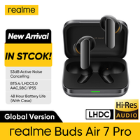 Global version Realme Buds Air 7 pro 53dB Deep-sea Noise Cancellation AI Simultaneous Interpretation LHDC 5.0 Bluetooth 5.4 IP55