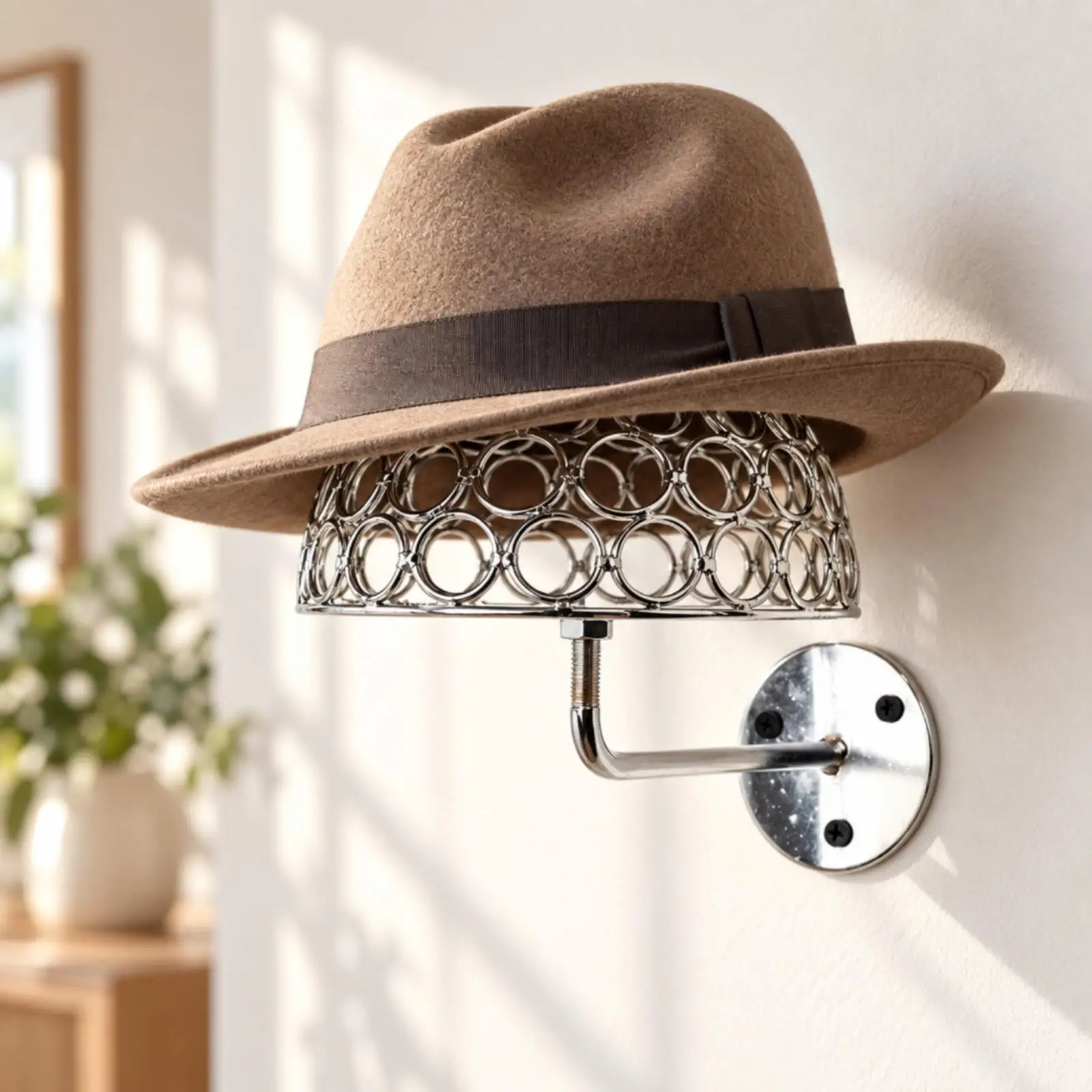 Metal Wall Hat Display Holder Easy to Install Semicircular Dome Hat Wall Mount Cap Organizer Sturdy Long-Lasting for Boutiques