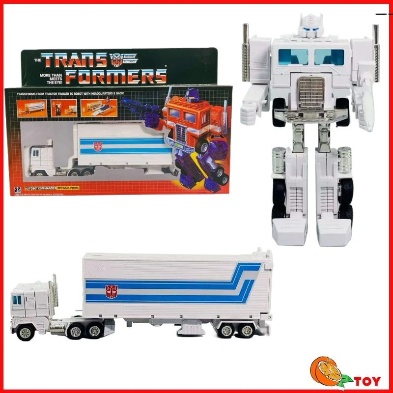 

In stock Transformers toys US version G1 84-86 KO Optimus Prime White Model Robot Collection Action Figure Toy Gift Hobby