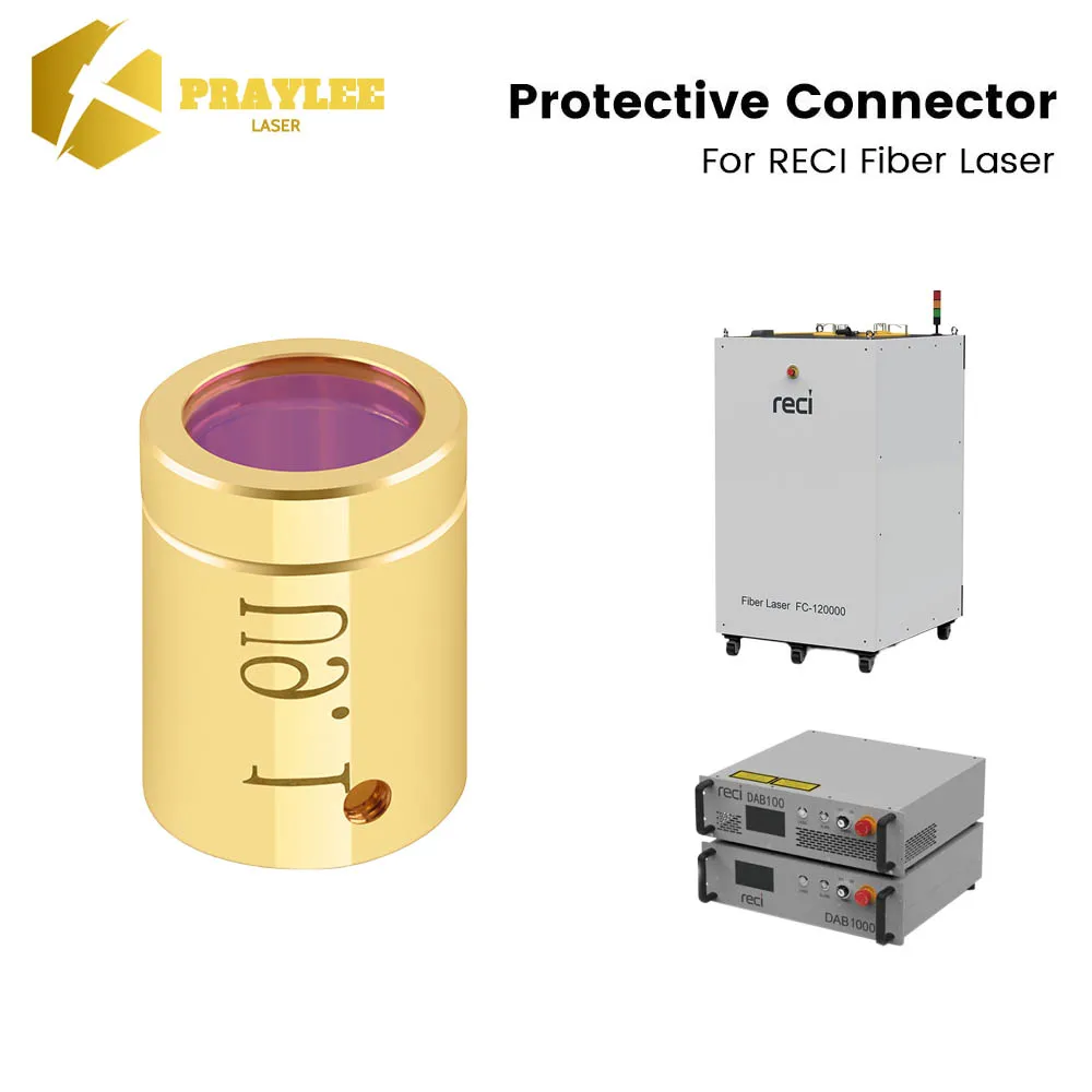 

Praylee Original RECI U1.9 Output Connector Protective Lens Group QBH Proterctive Windows for RECI Fiber Laser Source Cable