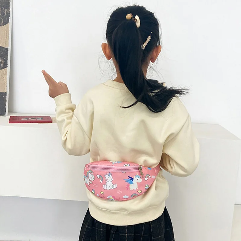 Cartoon Dinosaur Kids Waist Packs For Boys Girls Fashion Children Crossbody Bag Cute Toddler Chest Bags Travel Pouch Purse