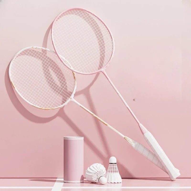 Badminton Racket Full Carbon Medium Par Ultra Light, Double Racket