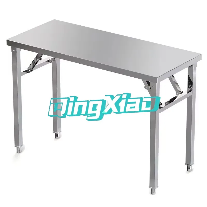

Stainless Steel Folding Work Table Portable Outdoor Prep Table For BBQ Picnic Camping Food Prep With Foldable Legs Use