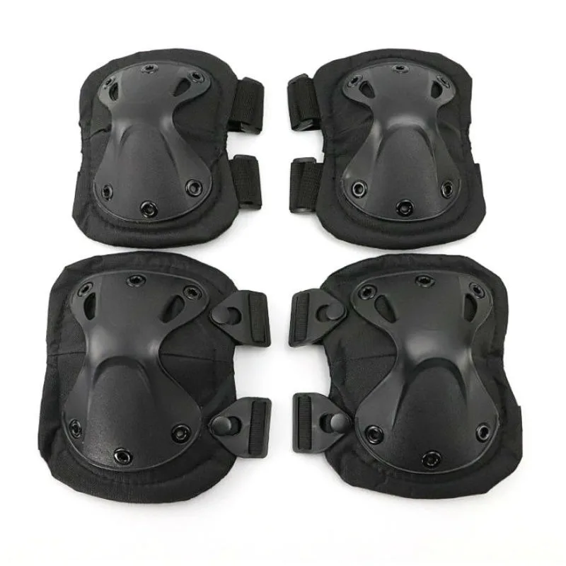 Tactical Knee and Elbow Pads, Sports Fan Crawling Training Equipment, Cycling Protective Gear, Four-piece Set, Two Sets