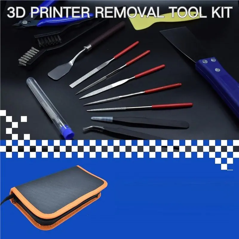 AT21-3D Printer Tool Kit,48Pcs 3D Printer Nozzle Cleaning Tool Removal Tool Kit, Wire Brush, Wire Flush Cutter, Scraper Knife