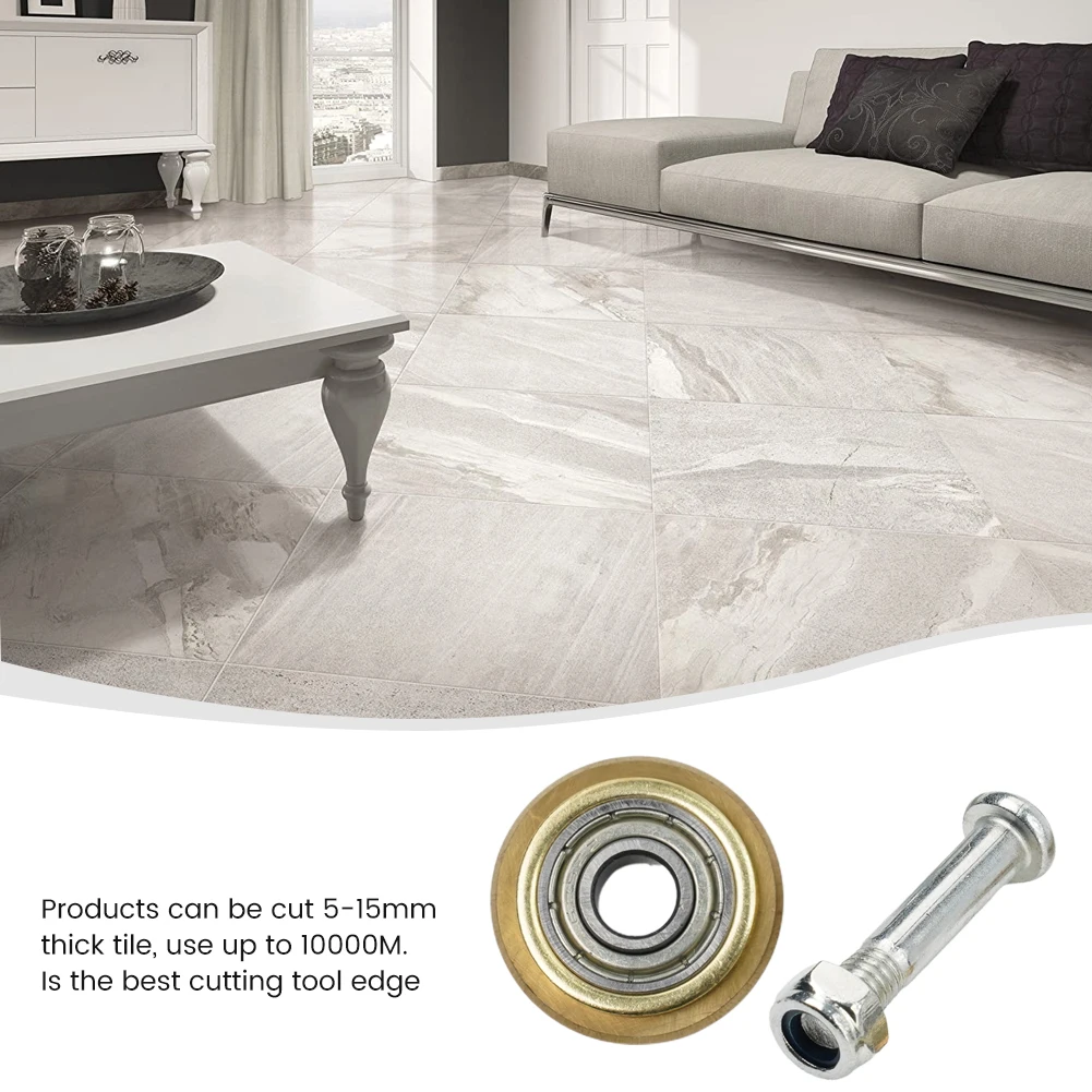 2Pcs Tile Ceramic Cutter Tungsten Carbide Bearing Glass Cutter Blade Wheel For Tile Brick Cutting Machine Bearing Cutter Wheel