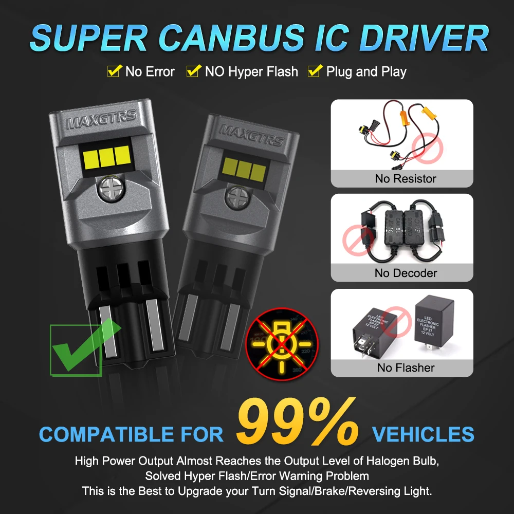 2Pcs LED T10 W5W 194 501 LED Bulb Canbus No Error Car Interior Lights Position Lamp for BMW Audi Mercedes W211 VW Golf 7 Ford Fi