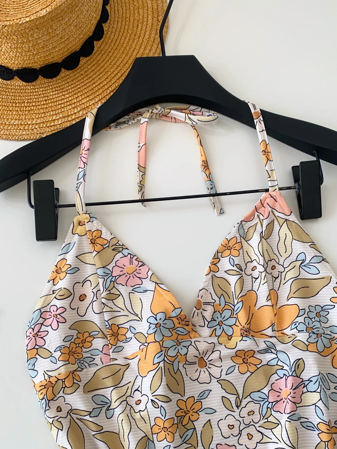 Sexy Floral Print ter Ne Crop Top Women's Summer Slimming Bal Vest Trendy Commute Sle Polyester Fiber V-ne