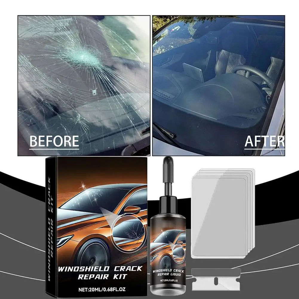 Windshield Crack Repair Fluid,car Window Repair Resin Repair Kit,glass Tool Maintenance Adhesive,crack Tool,glass Curing Sc H0J6