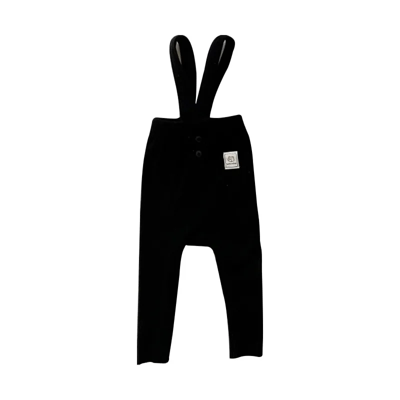 Spring Autumn New Children Solid Overalls Boy Baby Ribbed Fashion Leggings Girl Infant Cotton Suspenders Pants Toddler Trousers