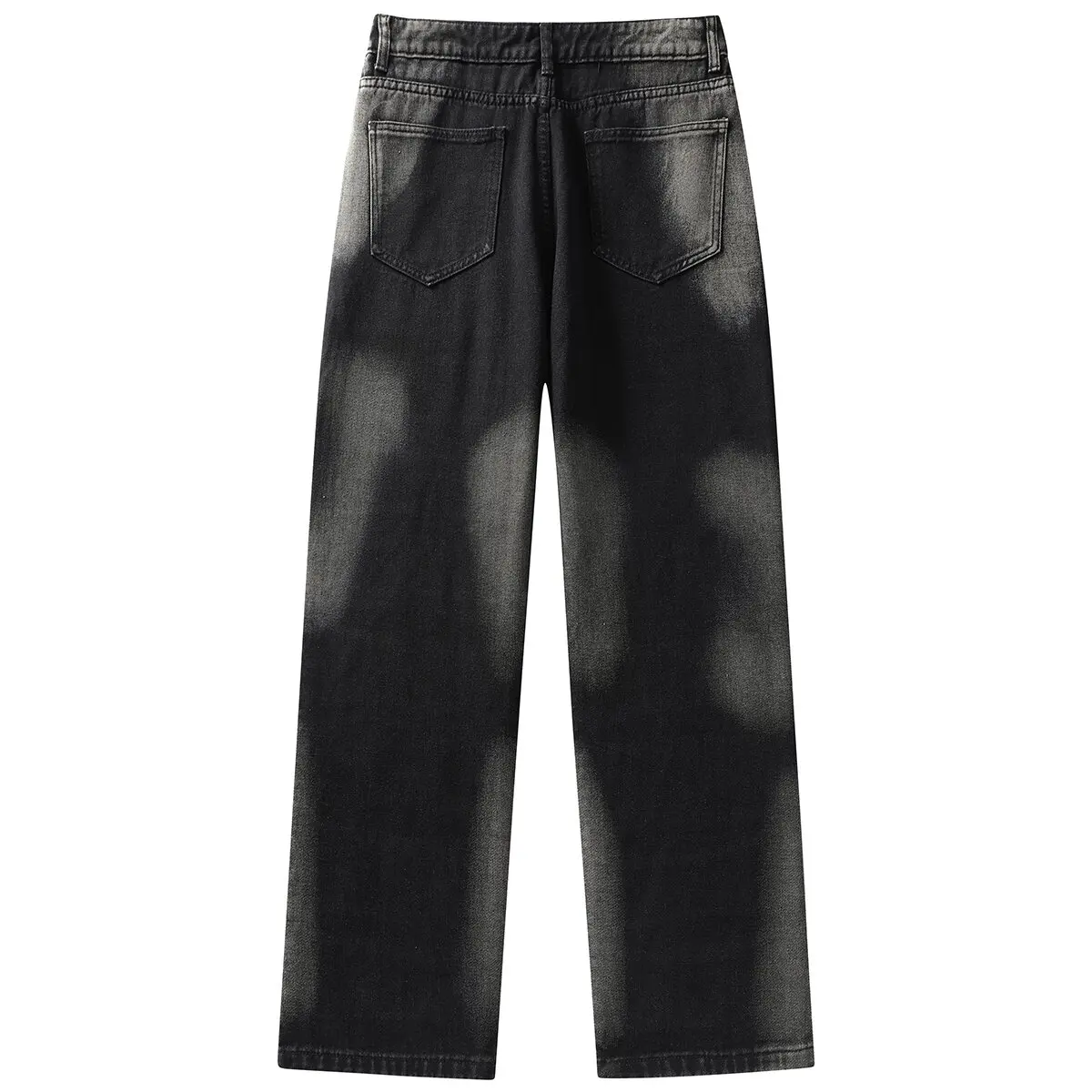 الخريف والربيع نمط لون نقي الأمريكية خمر مستقيم الساق الجينز للرجال فضفاض الرياضة مريحة عالية الجودة الدنيم السراويل