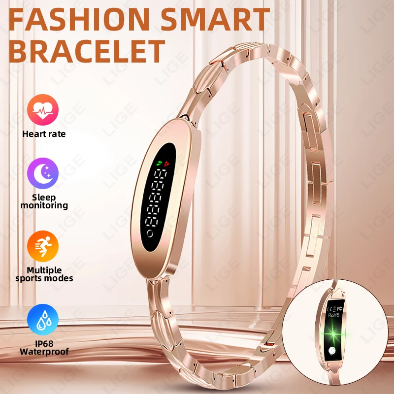 

New LIGE Smart Daily monitoring Fitness Track Screen Smart Wristband Wearable Sports Bracelet Waterproof smart watches for women