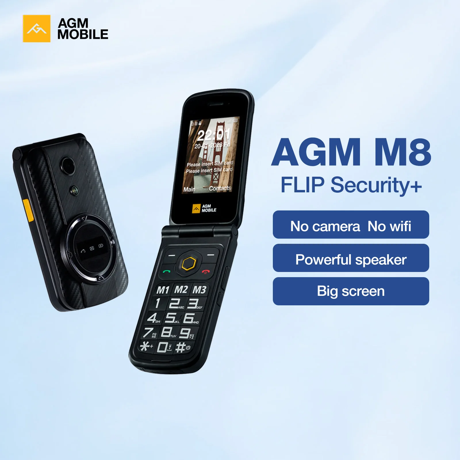 AGM M8 Security 4G Rugged Flip Phone Review