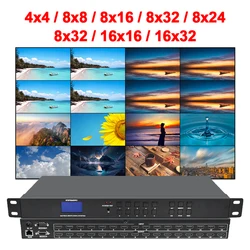 Contrôleur mural vidéo pour HDMI, 4x4, 8x8, 8x16, 16x16, 16x32, écran d'épissage matriciel, audio HD, commutateur hôte de signal numérique, 2K, 4K