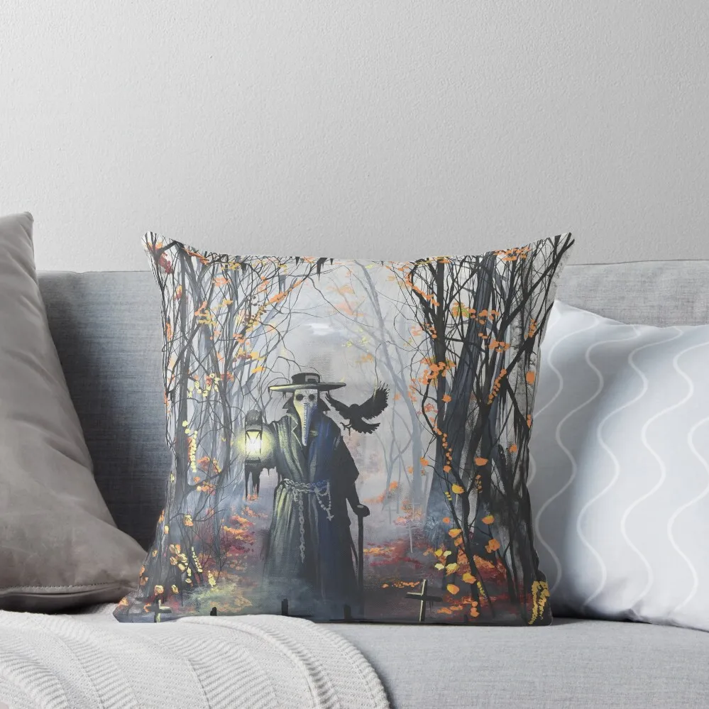 

Plague Doctor Throw Pillow Pillows Aesthetic Decorative Cushions pillow cover christmas pillow cover luxury
