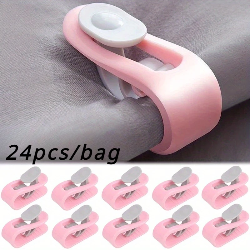 

24Pcs Duvet Clips,Non-slip Quilt Blanket Clip,Duvet Sheet Fixer for Clothes,Anti-run Bed Sheet Clips Easy Installation