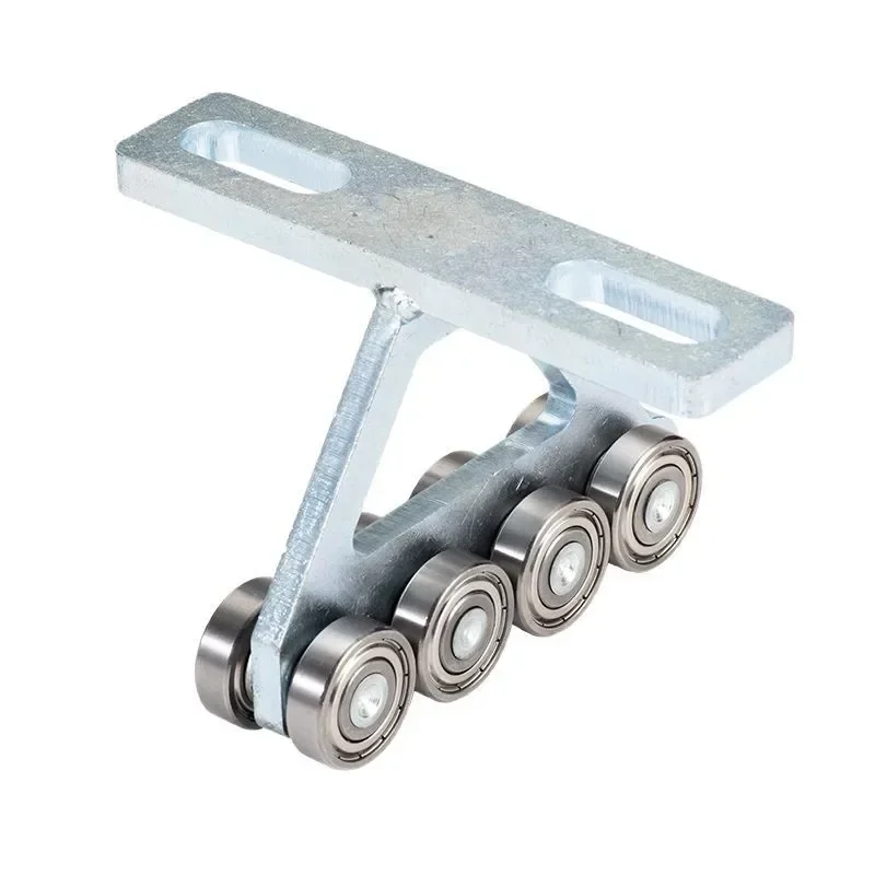 T-shaped eight-wheel pulley, assembly line equipment, pulley steel electroplated nickel wardrobe kitchen pulley