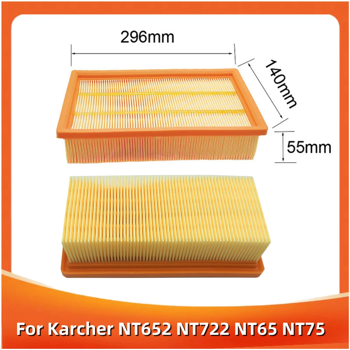 Air Filter Replacement for Karcher NT652 NT722 NT65 NT75 Vacuum Cleaner Filters