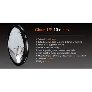 Filter Lensa Jarak Dekat Makro +10 Kit Filter 49mm 52mm 55mm 58mm 62mm 67mm 72mm 77mm untuk Kamera Canon Nikon Sony 8 penjualan terbaik canon 700d - №