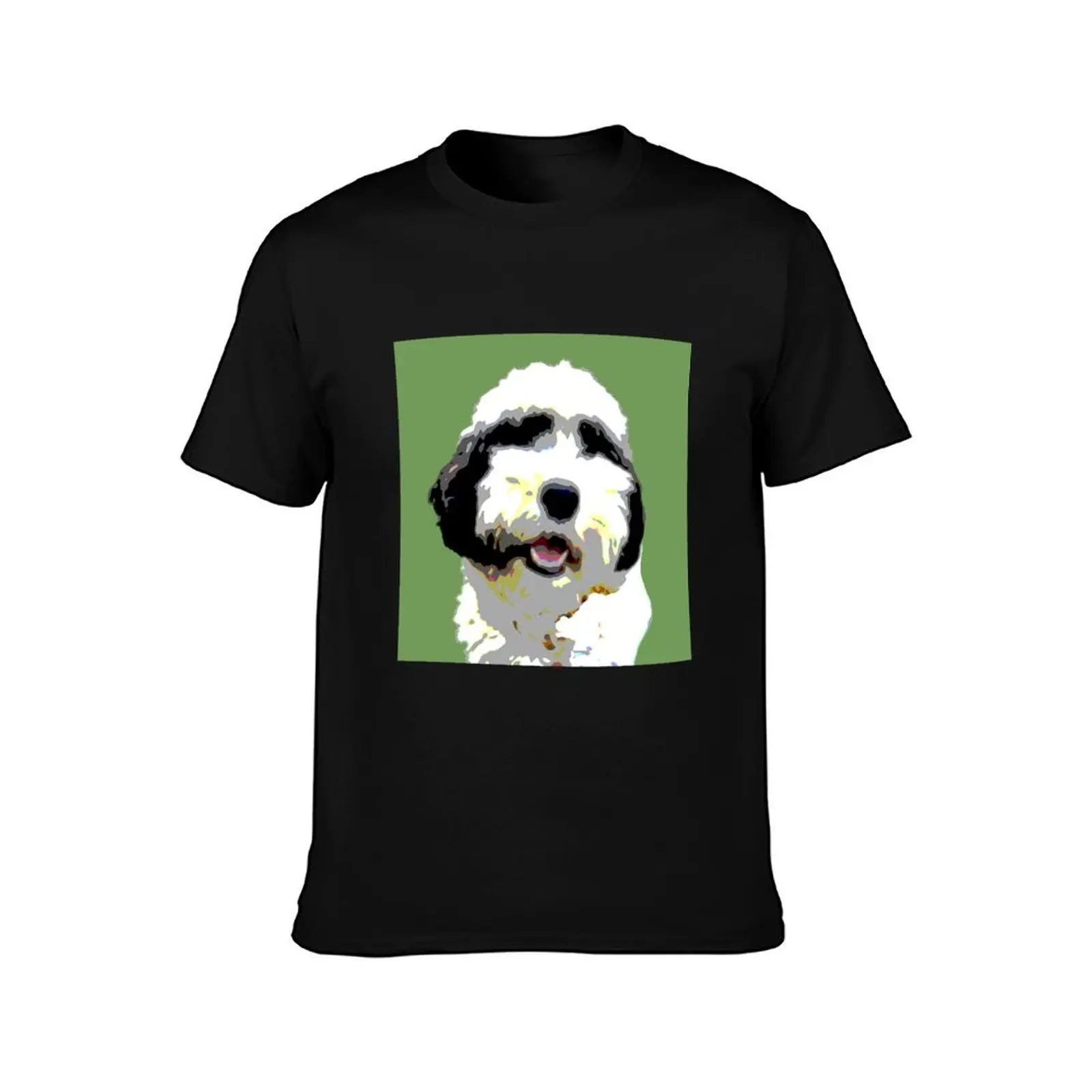 Bernedoodle Green T-Shirt plus sizes summer tops big and tall t shirts for men