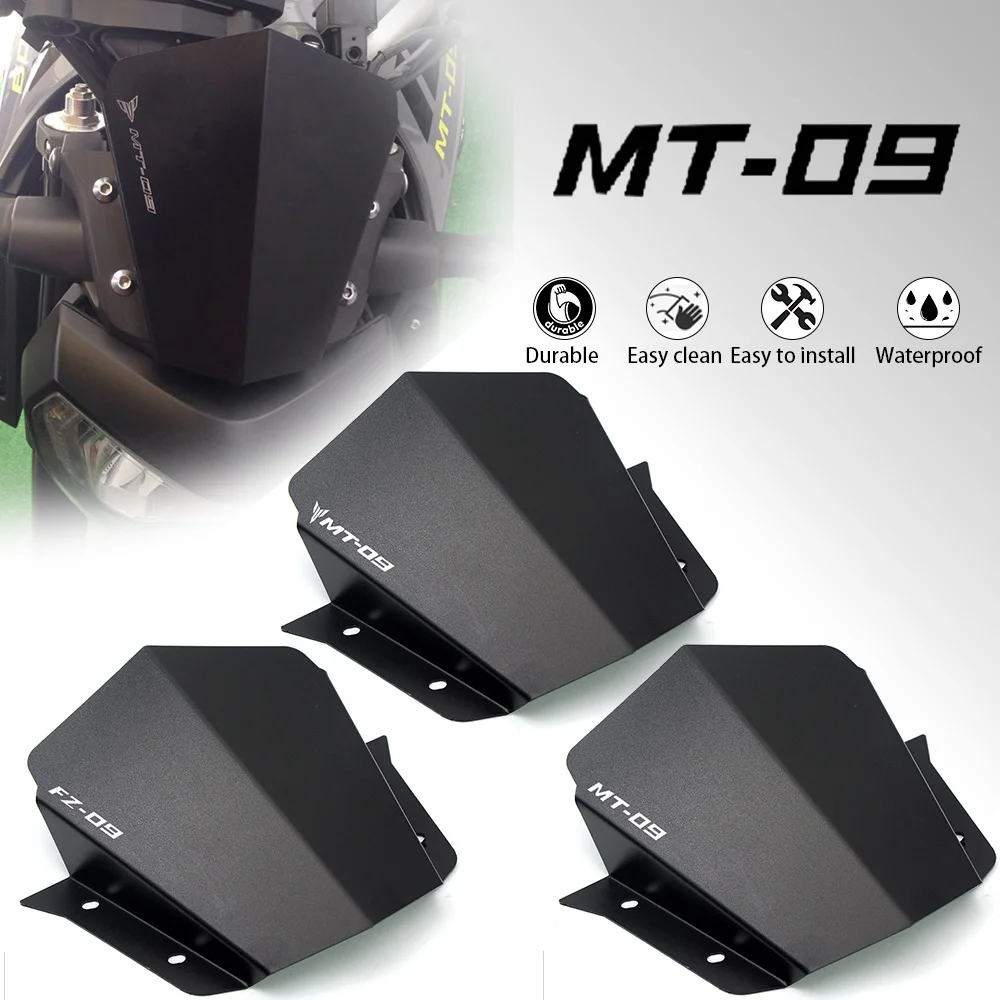 

For YAMAHA MT09 FZ09 2014 2015 2016 Front Windshield Covers Motorcycle Accessories MT 09 FZ 09 Windscreen Adjustable Windscreen
