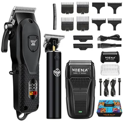 HIENA Professional Electric Hair Clipper Kit Rechargeable Hair Trimmer Shaver For Men USB Charging Beard Hair Trimmer Clipper