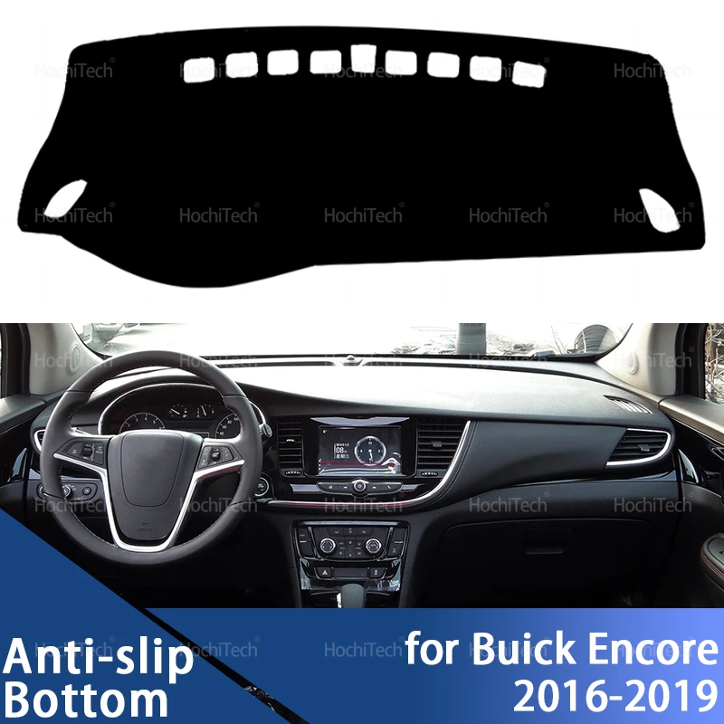 Auto-Armaturenbrett-Abdeckung Schutzmatte Armaturenbrett-Sonnenschutz Teppich Anti-UV Dashmat für Opel Mokka Buick Encore 2016 2017 2018 2019
