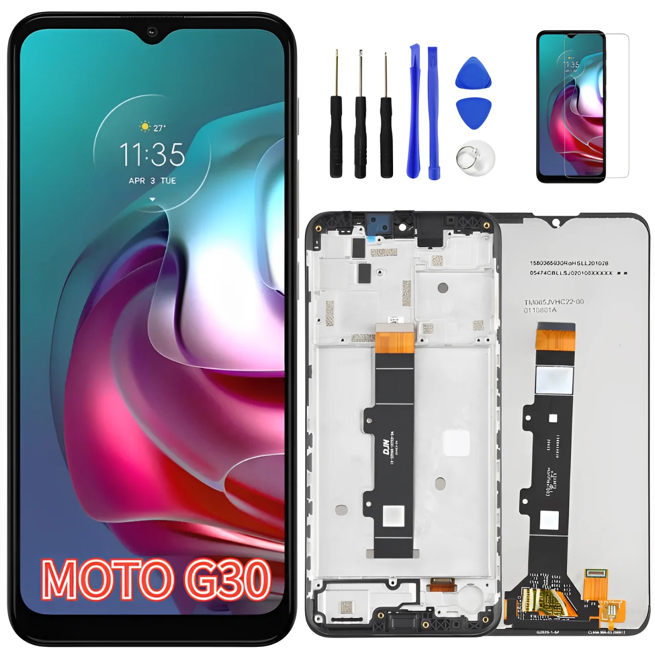 For Motorola Moto G30 XT2129-1 XT2129-2 LCD Touch Screen Digitizer Display Replacement 6.5\