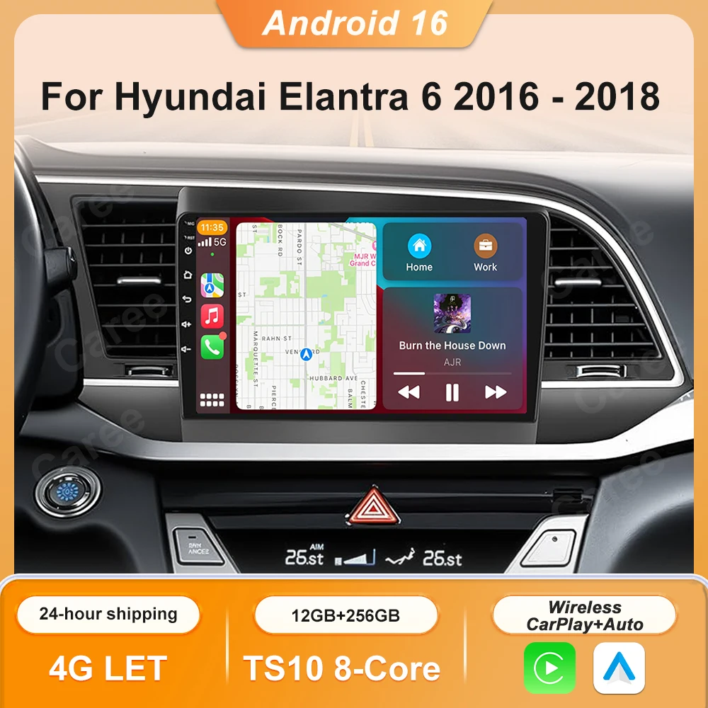

Android Car Radio For Hyundai Elantra 6 2016 2017 2018 Multimedia Player Navigation Carplay Audio Auto Speakers No 2 Din 2 Din