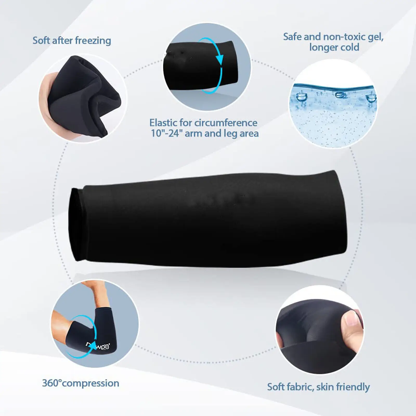 Elbow Ice Pack Hot And Cold Flexible Ice Packs Comfortable Compression Sleeve Gel Pack For Injury Cold Wrap For Knee Calf Elbow