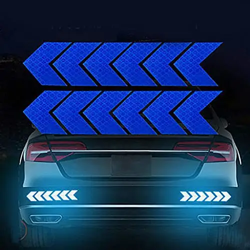 12 Stuks Grote Auto Nacht Waarschuwing Reflecterende Sticker Kras Gemodificeerde Elektrische Motorfiets Lichaam Sticker