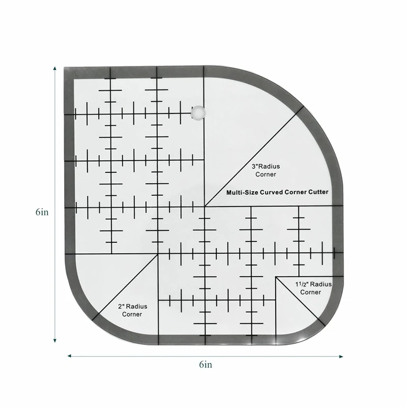 Curved Corner Cutter Quilting Ruler,Sewing Ruler,Acrylic Patchwork Quilting Templates Tools-AD23