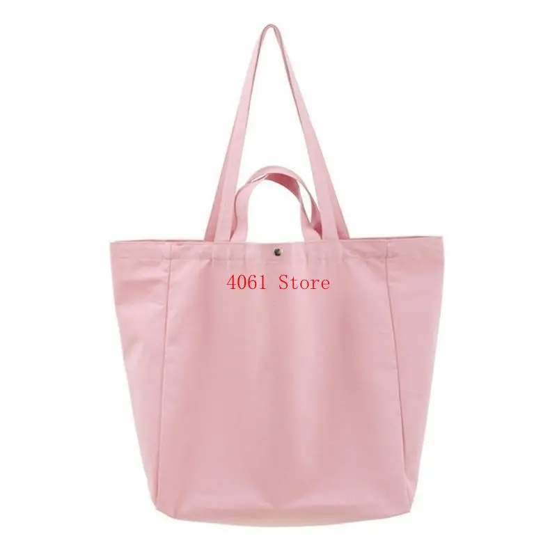 

Холщовая сумка-тоут, однотонная сумка-шопер для девочек, женская сумка через плечо большой вместимости, женский кошелек, сумка