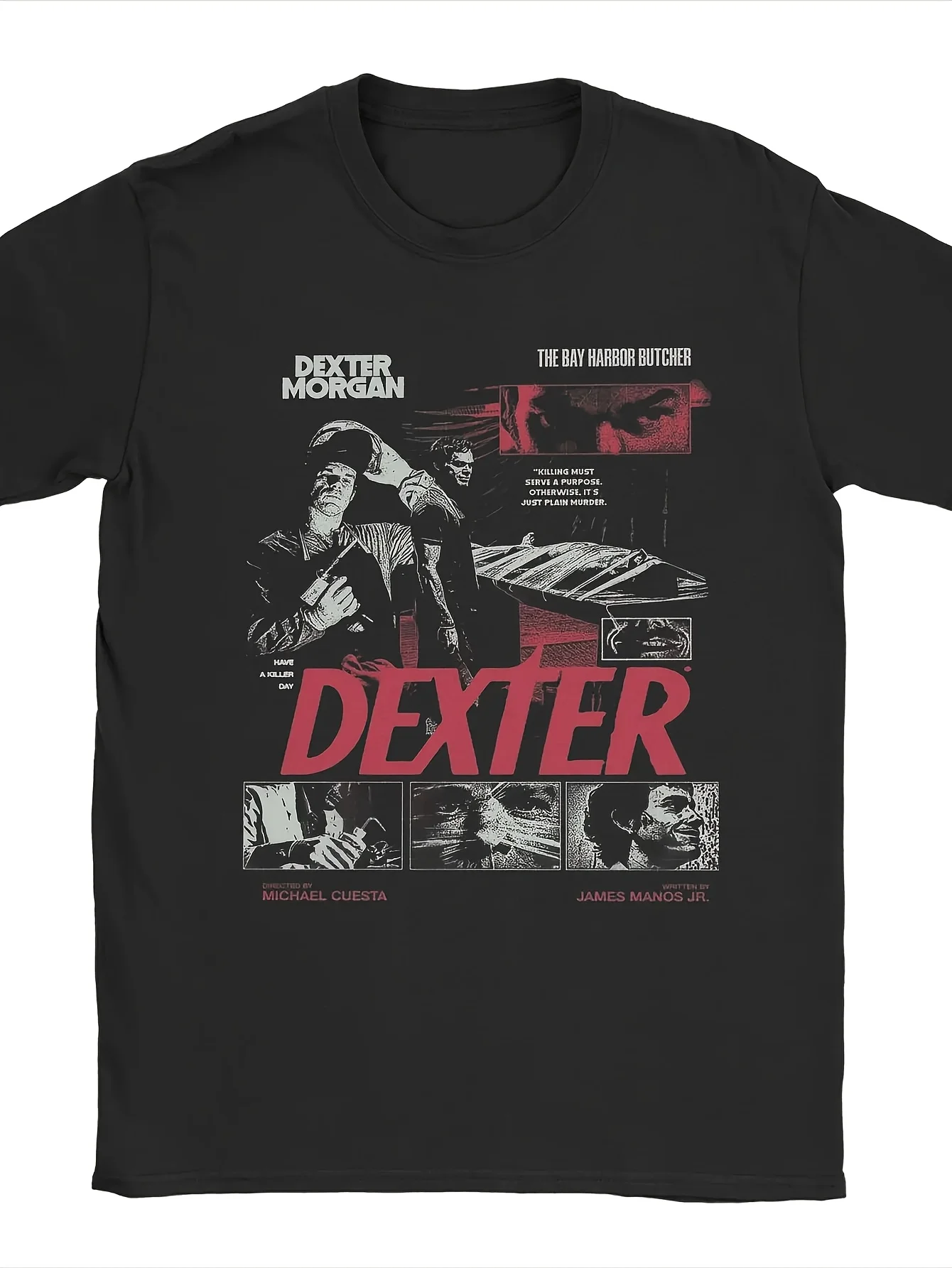 

Dexter Morgan Movies T-Shirt Unisex Cotton Tops Shirts Vintage Crewneck Short Sleeve