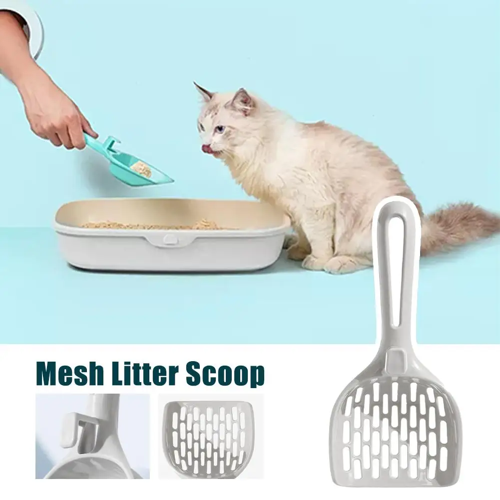 Cat Litter Spoon Shovel Mesh Shape Pet Toilet Poop Shovel Sand Cleaning Gray Artifact Color Tool Garbage C7Z4