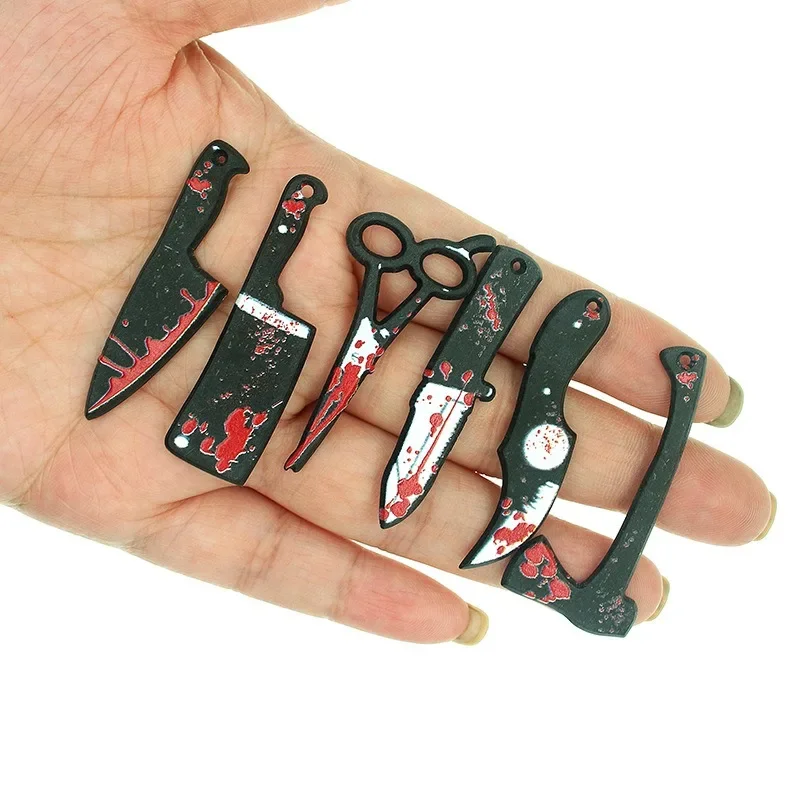 

Halloween Acrylic Earrings Creative Funny Blood Knife Earrings Scissors Axes Ears Accessorieshappy 2024 Halloween Party Props