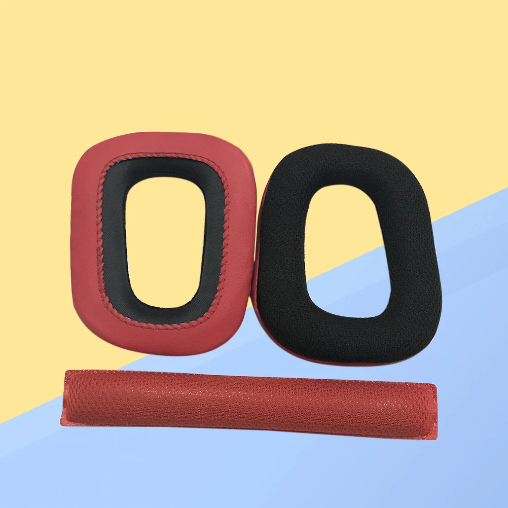 

Red Ear Cups Pads Cushion Headphone Accessories Beam Replacement Protein