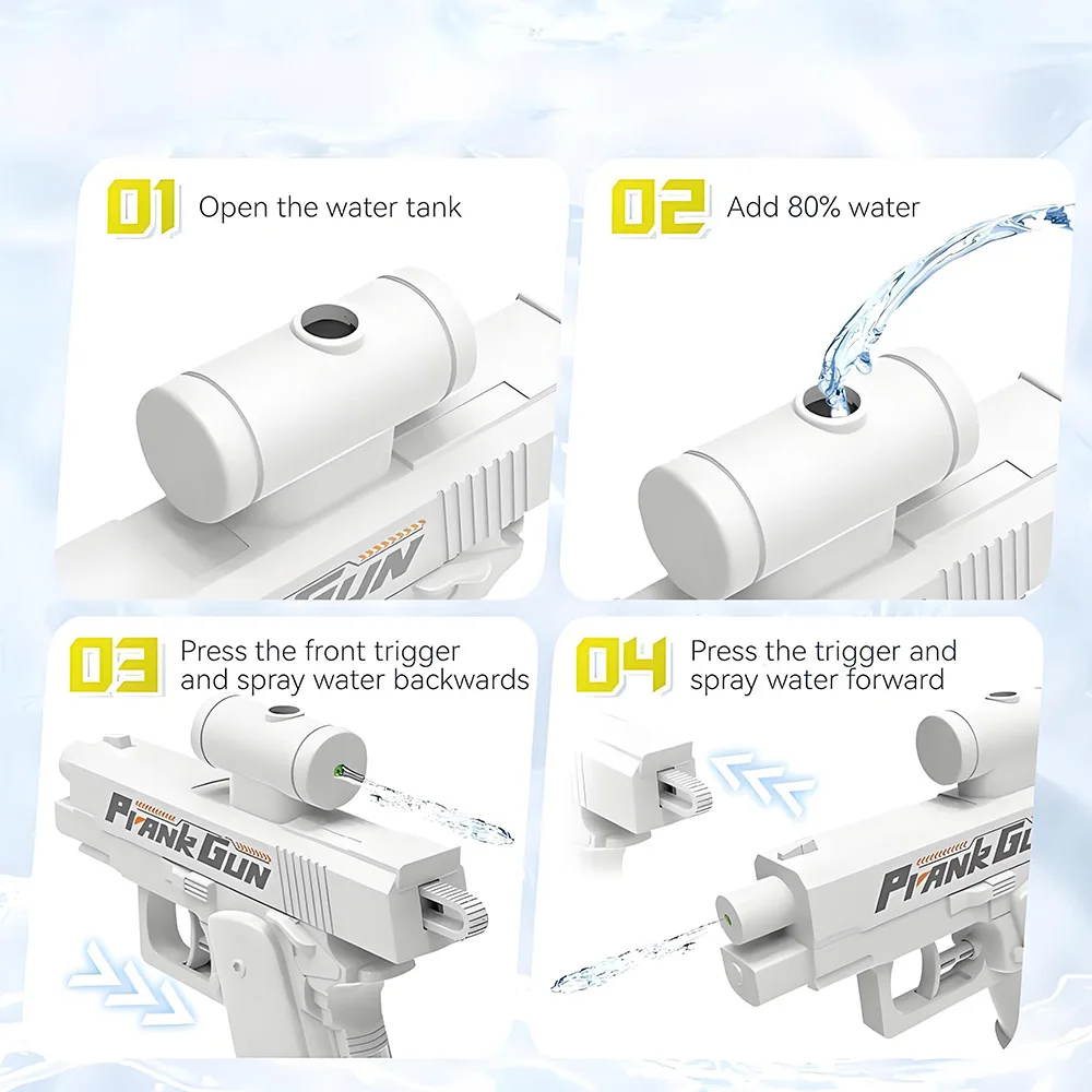 ปืนเล่นตลกปืนฉีดน้ําสําหรับเด็กเล่นกับเพื่อนของเล่นชายหาดสระว่ายน้ําของเล่นสําหรับแฟน