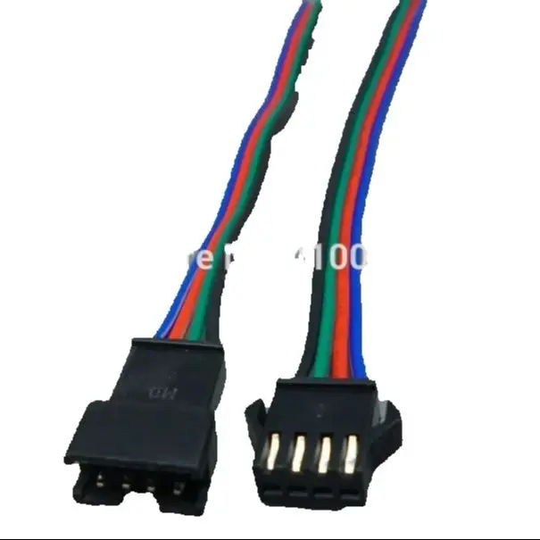 worldgolden 5/30/ 100pair  4Pin SM connector 4Way Multipole Connector cable plug With wire ternimal male and female