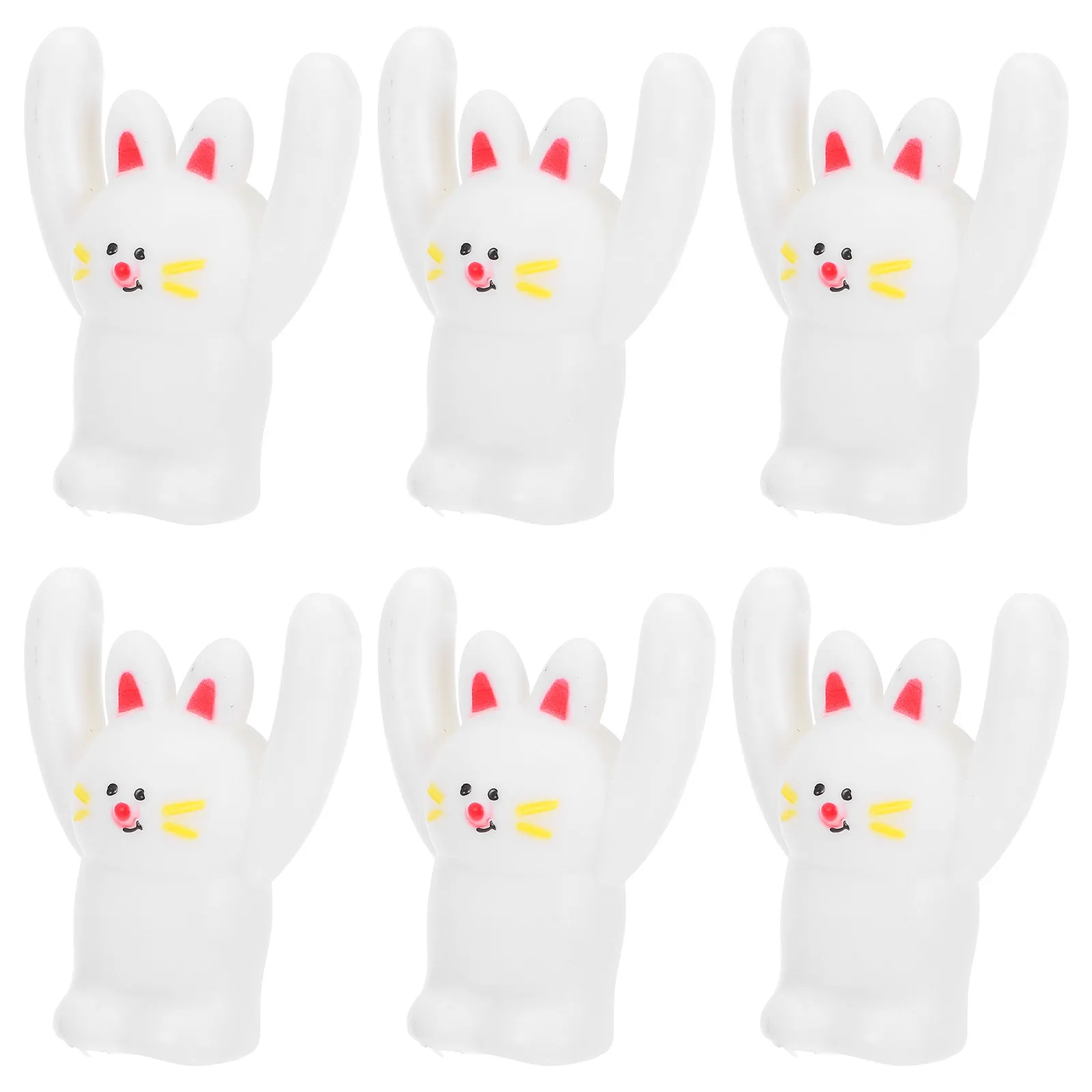 6Pcs Whimsical Cartoon Rabbit Photo Memo Holder Stand for Desk Table Home Office School Use Cute Picture Clip Stand Desktop