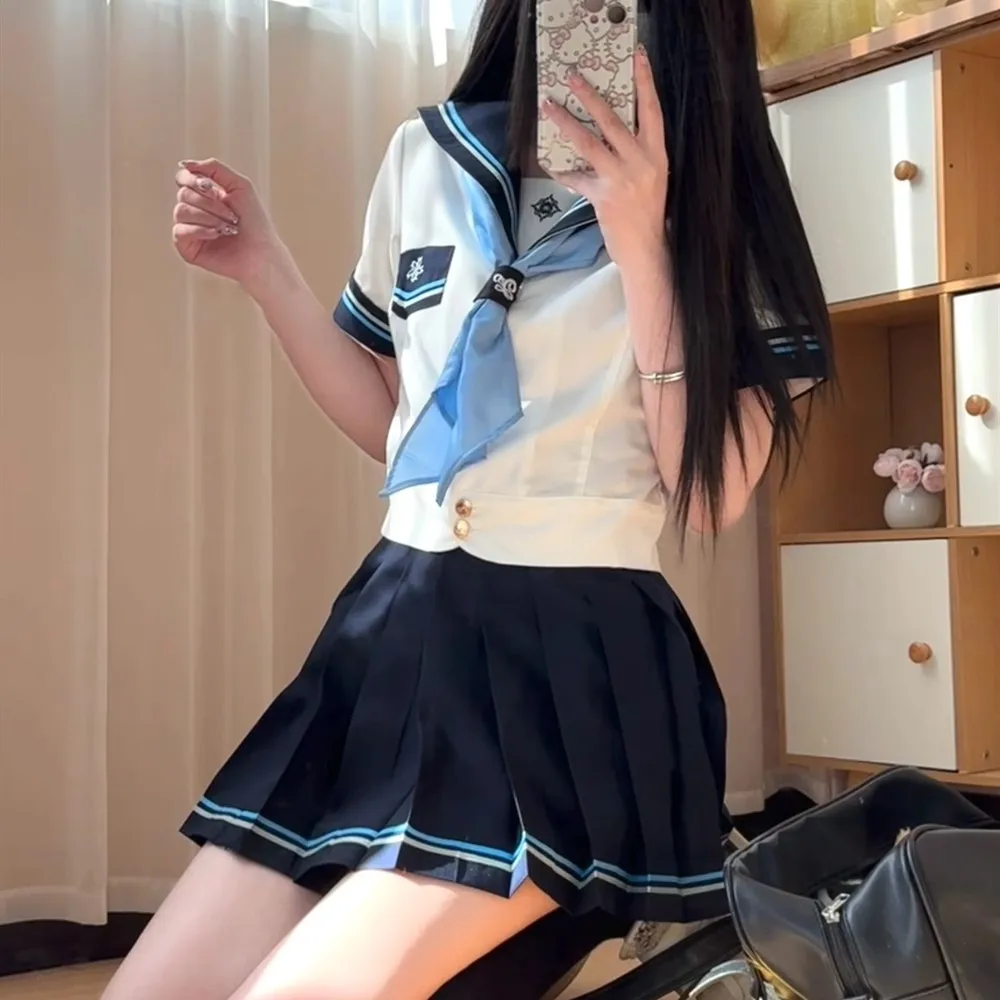 Uniforme Jk Set completo Uniformi delle scuole superiori da donna Abiti da marinaio Abiti da studente della scuola giapponese Ragazza Vestito da marinaio Coreano Seifuku