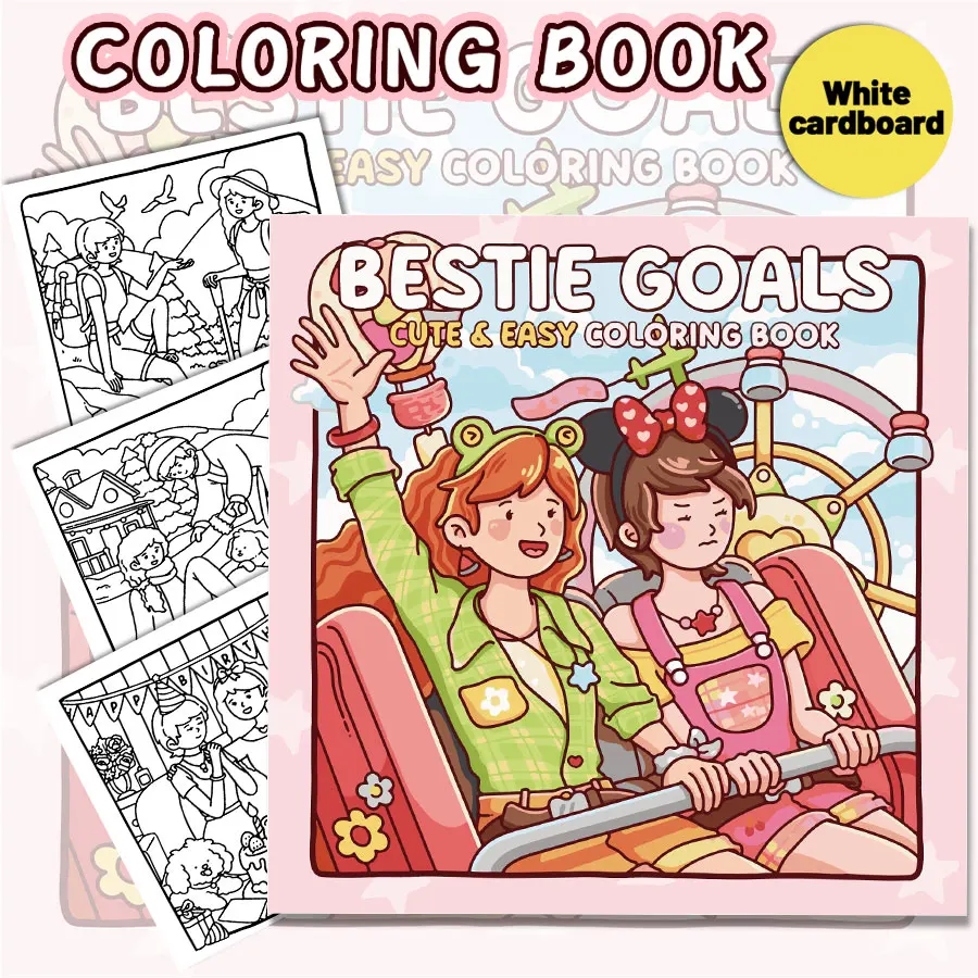 

Fresh Girlz Coloring Books, Lively Scenes, Easy Coloring, For Home Parent - Child DIY, Relax, Unwind, Boost Creativity