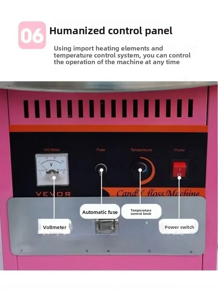 Commercial Electric 1080W Cotton Candy Floss Machine Candy Fairy Floss Machine
