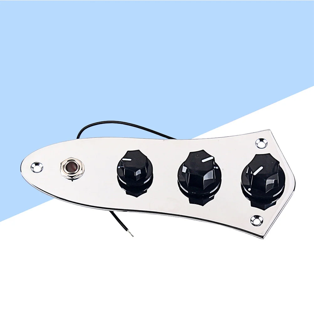 

1 Set Wired Loaded Prewired Control Plate Harness Knobs for JB Guitar Parts GE112 (Silver) Guitar Control Plate