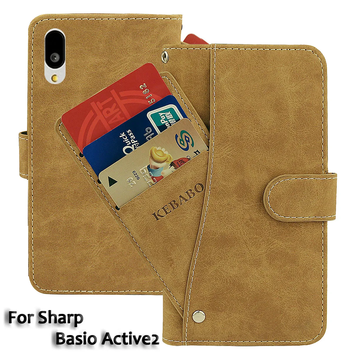 محفظة جلدية كلاسيكية لهاتف Sharp Aquos Sens9 R9 Wish3 Basio Active2 Pro حافظة فاخرة قابلة للطي حافظات حماية للهاتف