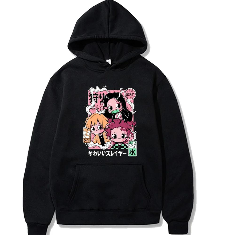 Anime Demon Slayer Character Sports Style Creative Fun Fashion Matching Casual Life Street Trend Hoodie Women's Clothing